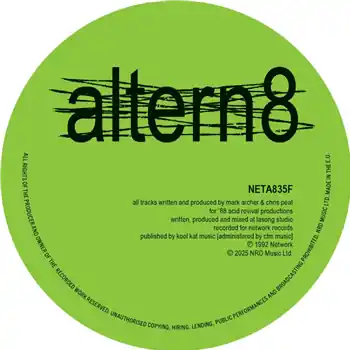 Altern 8 - Frequency 2025 – A1. Frequency (M.A.S.C Remix)A2. Frequency (DJ Jonay Remix)B1. Frequency (Aries… (Network Records / NETA835F) | Redeye Records Seasonal Sale