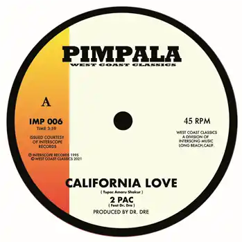 2 PAC / ICE CUBE – 2 PAC - CALIFORNIA LOVE / ICE CUBE - JACKIN FOR BEATS (West Coast Classics / IMP006SH) | Redeye Records Trending