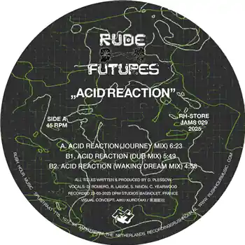 Seasonal Sale RUDE FUTURES - ACID REACTION – Acid Reaction (The Journey Mix) / Acid Reaction (The Dub) / Acid Reaction (Waking Dream) (Rush Hour / RH-STORE JAMS 029) | Redeye Records
