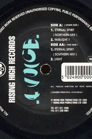 4 VOICE, Eternal Spirit (Rising High Records; RSN 67, UK 1993, Company Mega Sale