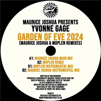 Maurice Joshua Presents Yvonne Gage - Garden Of Eve 2024 – A1: Maurice Joshua Main MixA2: Moplen Main RemixB1: Moplen Remix InstrumentalB2:… (M-Jay Records / MJ001V) | Redeye Records Direct From Factory